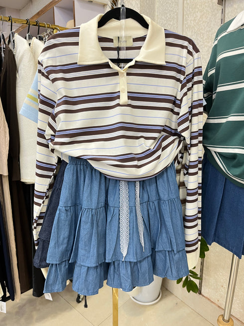 Frill Tiered Short Skirts